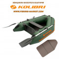 KOLIBRI - Надуваема моторна лодка с твърдо дъно KM-200 Book Deck Standard - зелена